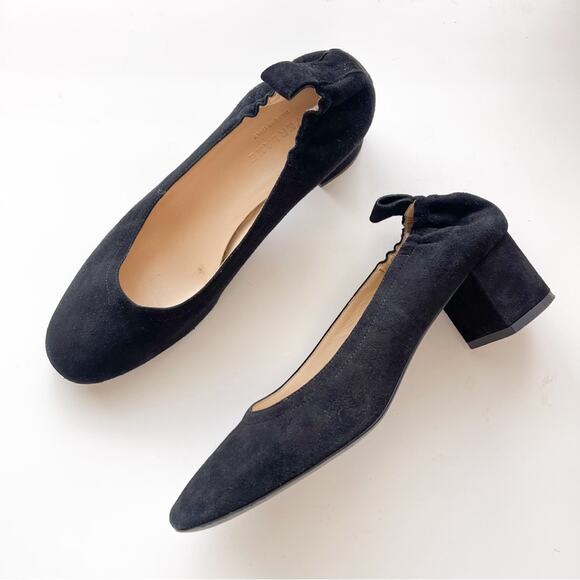 Everlane | Everyday Black Suede Block Slide Heels - Picture 10 of 10